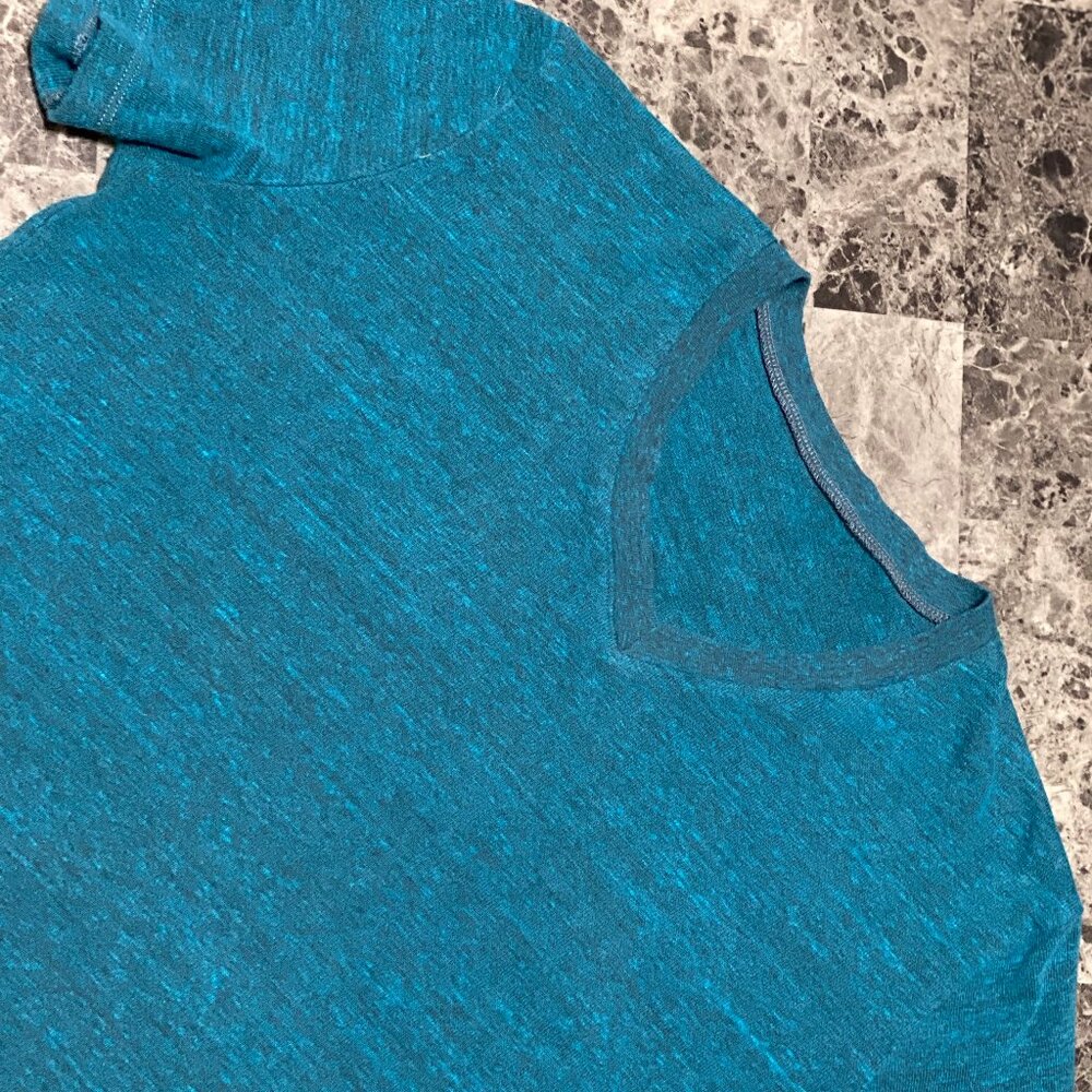 Small V-Neck - Sea Blue Heather - Gustin